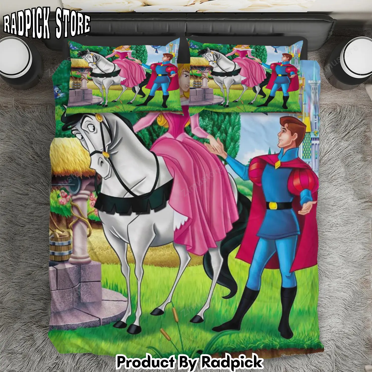 Radpick sleeping beauty aurora disney princess 40 3pcs 3pcs bedding set duvet cover and pillow cases gift for fan rp3272259